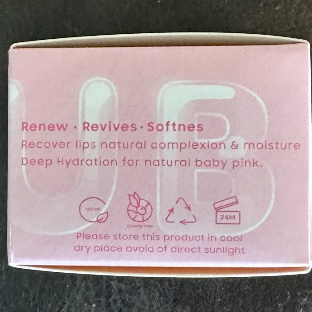 Natural Vegan Moisturizing Sugar Strawberry Lip Scrub 10g New in Box